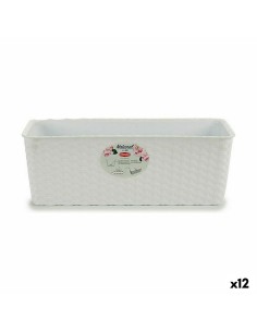 Jardinière Stefanplast Blanc Plastique 39 x 13,5 x 15 cm (12 Unités)