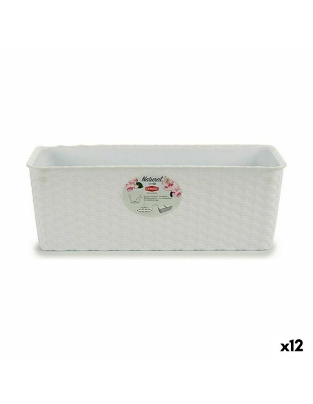 Jardinière Stefanplast Blanc Plastique 39 x 13,5 x 15 cm (12 Unités)
