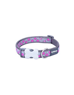 Collier pour Chien Red Dingo STYLE HOT PINK ON COOL GREY 15 mm x 24-36 cm Gris