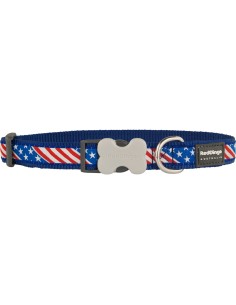 Collier pour Chien Red Dingo STYLE US FLAG 41-63 cm 2