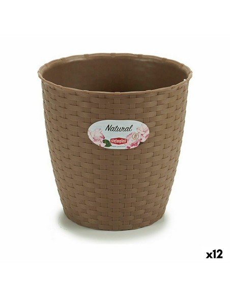 Cache-pot Stefanplast Marron Plastique 19 x 17,5 x 19 cm (12 Unités)
