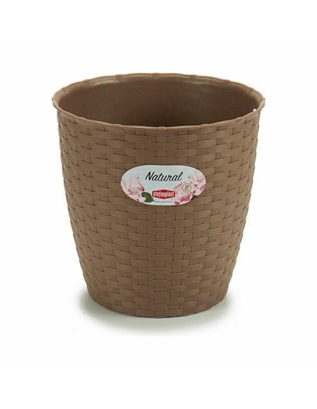 Cache-pot Stefanplast Marron Plastique 19 x 17,5 x 19 cm (12 Unités)