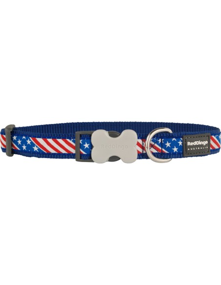 Collier pour Chien Red Dingo STYLE US FLAG 15 mm x 24-36 cm