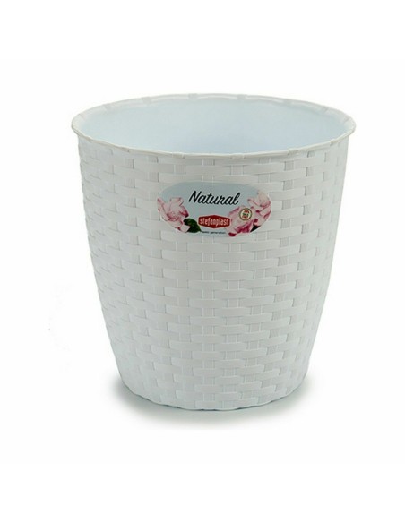Cache-pot Stefanplast Blanc Plastique 19 x 17,5 x 19 cm (12 Unités)
