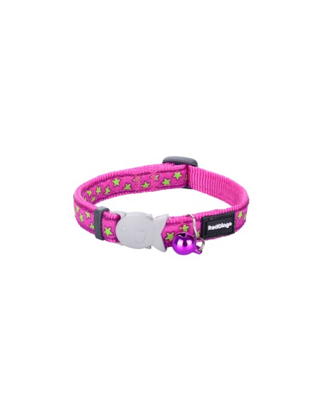 Collier pour Chien Red Dingo STYLE STARS LIME ON HOT PINK 31-47 cm
