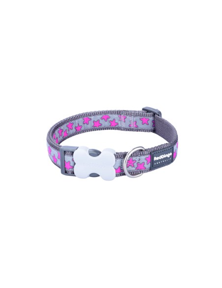 Collier pour Chien Red Dingo STYLE HOT PINK ON COOL GREY 41-63 cm
