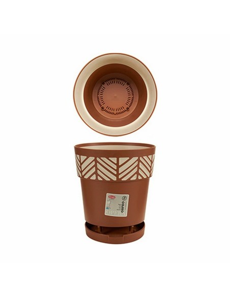Pot auto-arrosant Stefanplast Orfeo Terre cuite Plastique 19 x 19 x 19 cm (12 Unités)