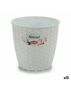 Cache-pot Stefanplast Blanc Plastique 14 x 13 x 14 cm (12 Unités)