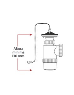 Siphon d'Évier Mirtak v70 Plastique PVC