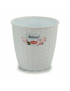 Cache-pot Stefanplast Blanc Plastique 14 x 13 x 14 cm (12 Unités) 2