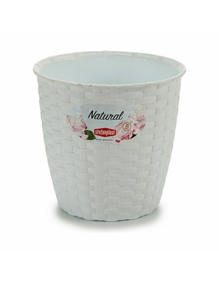 Cache-pot Stefanplast Blanc Plastique 14 x 13 x 14 cm (12 Unités)