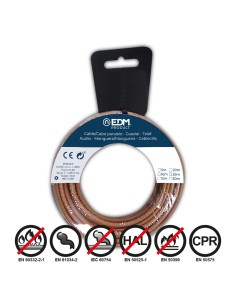 Câble EDM 28487 Marron 4 mm 4 x 1,5 mm 10 m 2