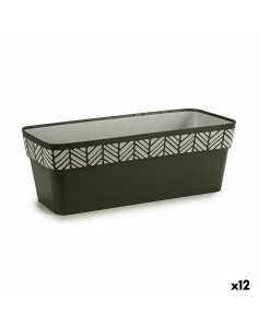 Jardinière Stefanplast Orfeo Anthracite Plastique 18 x 17 x 49,5 cm (12 Unités)