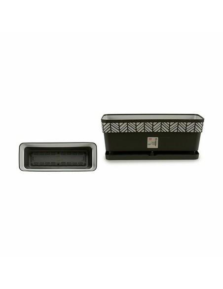Jardinière Stefanplast Orfeo Anthracite Plastique 18 x 17 x 49,5 cm (12 Unités)