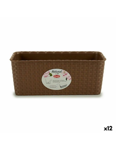 Jardinière Stefanplast Marron PVC 13 x 11 x 28,5 cm (12 Unités)