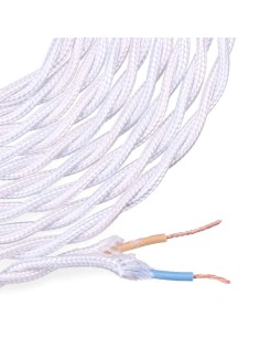 Câble EDM 11876 C01 2 x 0,75 mm 5 m Blanc Aluminium