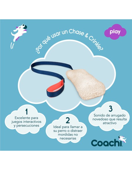 Jouet d'entraînement Coachi CHASE & CRINKLE Bleu