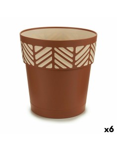 Pot auto-arrosant Stefanplast Orfeo Terre cuite Plastique 25 x 25 x 25 cm (6 Unités)