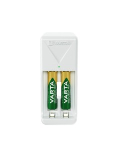 Chargeur de batterie Varta 57656 101 401 Mini 2 Batteries Blanc AA/AAA 2