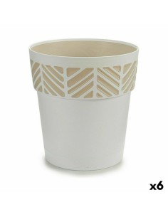 Pot auto-arrosant Stefanplast Orfeo Blanc Plastique 25 x 25 x 25 cm (6 Unités)
