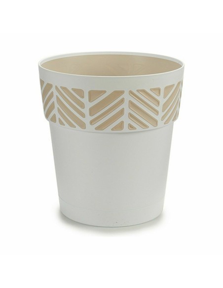Pot auto-arrosant Stefanplast Orfeo Blanc Plastique 25 x 25 x 25 cm (6 Unités)