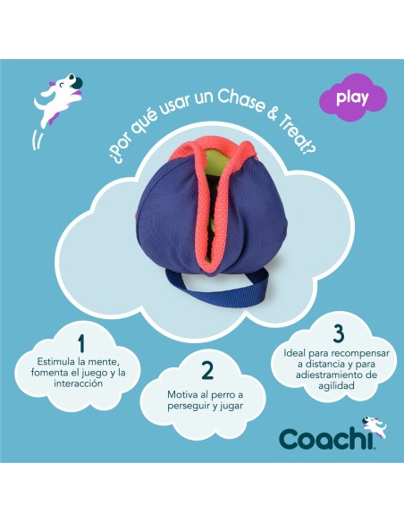 Jouet d'entraînement Coachi CHASE & TREAT Bleu