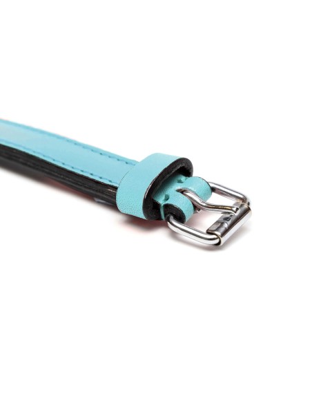 Collier pour Chien Gloria 30 cm Rembourré Cuir Bleu