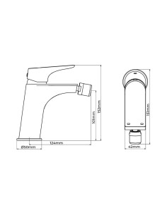 Mitigeur EDM 01131 Cascais Acier inoxydable Laiton Zinc Bidet sanitaire 2