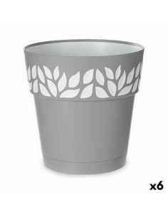 Pot auto-arrosant Stefanplast Cloe Gris Plastique 25 x 25 x 25 cm (6 Unités)