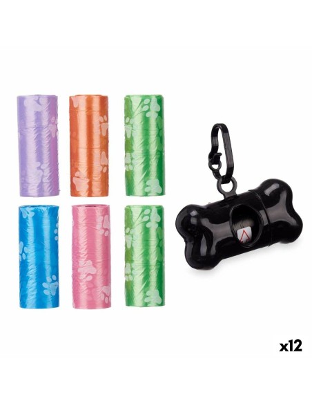 Distributeur de Sacs pour Animaux Domestiques Plastique Lot (12 Unités)