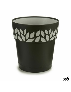 Pot auto-arrosant Stefanplast Cloe Anthracite Plastique 25 x 25 x 25 cm (6 Unités)