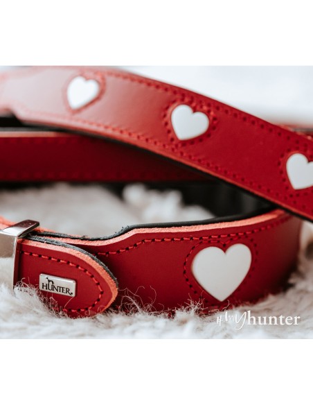 Collier pour Chien Hunter Love XS/S 30-34 cm Rojo/Blanco