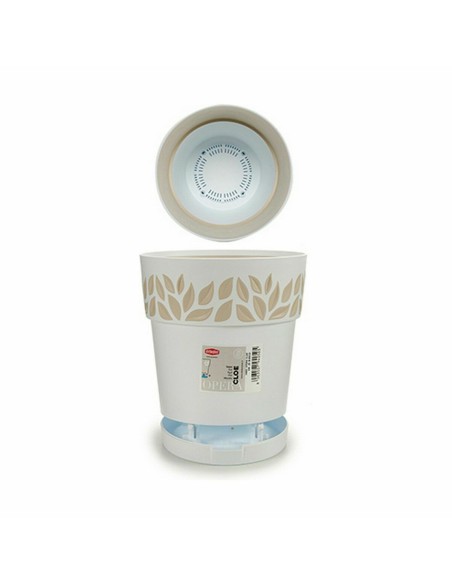 Pot auto-arrosant Stefanplast Cloe Blanc Plastique 19 x 19 x 19 cm (12 Unités)