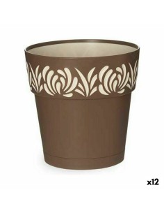 Pot auto-arrosant Stefanplast Gaia Marron Plastique 19 x 19 x 19 cm (12 Unités)