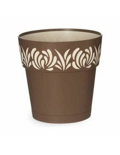 Pot auto-arrosant Stefanplast Gaia Marron Plastique 19 x 19 x 19 cm (12 Unités) 2