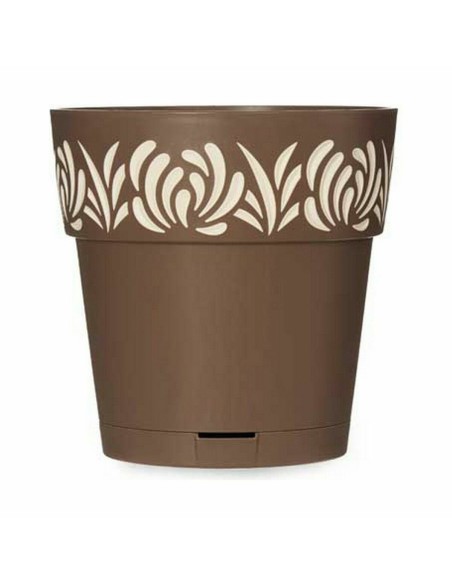Pot auto-arrosant Stefanplast Gaia Marron Plastique 19 x 19 x 19 cm (12 Unités)
