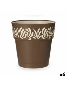 Pot auto-arrosant Stefanplast Gaia Marron Plastique 29 x 29 x 29 cm (6 Unités)
