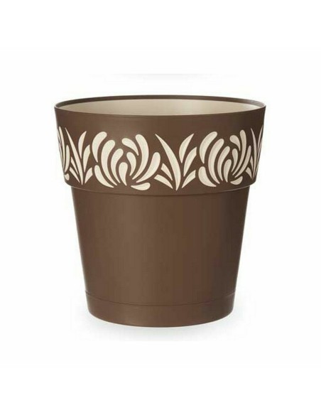 Pot auto-arrosant Stefanplast Gaia Marron Plastique 29 x 29 x 29 cm (6 Unités)